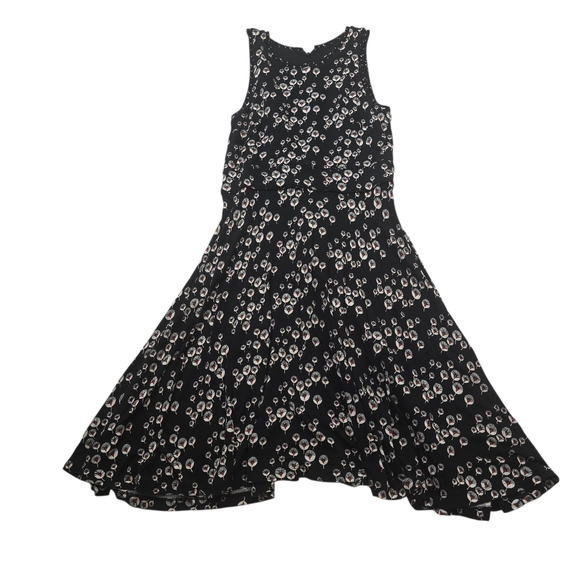 Ann Taylor Loft Black White Dandelion A Line Swing Dress Cocktail Causal Chic 4 - Picture 3 of 11